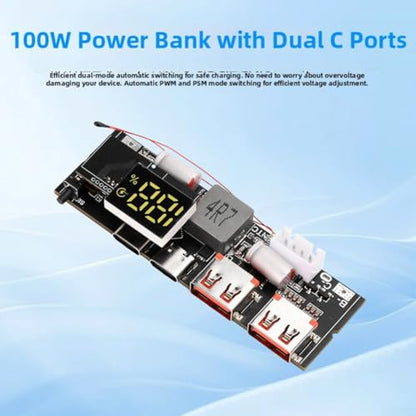 3S 4S 5S 65W 100W Power Bank Module Circuit Board With Charging, Comprehensive Safety Protections And Low Ripple Output(4S 100W) - size: 4S 100W
