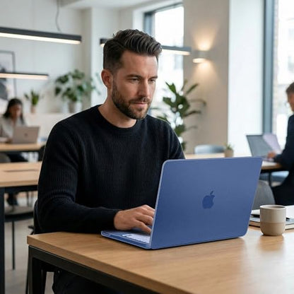 Matte Frosted Compatible with MacBook Neo 13 Inch 2026 (Model A3404 | A18 Pro Chip) | Anti-Crack & Scratch & Fingerprint | 100% Match Official Color Indigo - color: Matte Indigo Clear