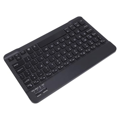 Portable Keyboard Wireless Rechargeable Ultra Slim Ergonomic Keyboard with RGB Backlit for Win Tablet Phone Laptop (Black) - color: Black