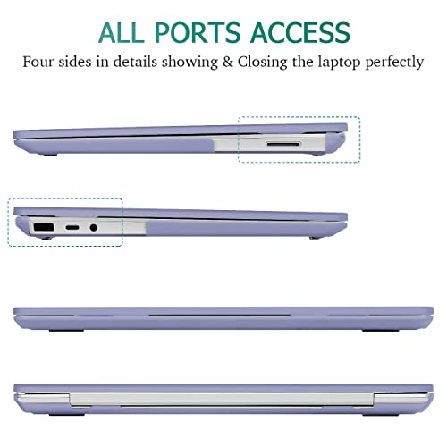 May Chen Compatible with Microsoft Surface Laptop Go 3 Go 2 Go 1 12.4 Inch Model 1943 2013 (2023 2022 2020 Release), Plastic Hard Shell Case with Screen Protector + Keyboard Cover, Lavender Gray - color: Lavender Gray