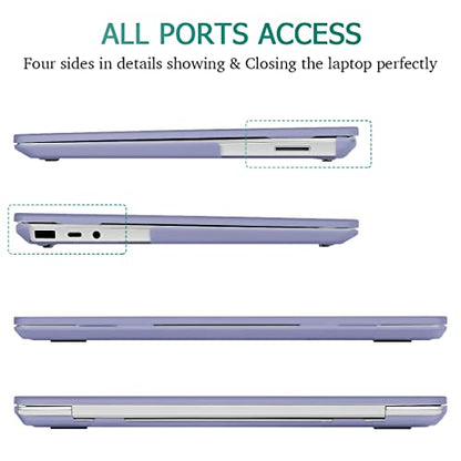 May Chen Compatible with Microsoft Surface Laptop Go 3 Go 2 Go 1 12.4 Inch Model 1943 2013 (2023 2022 2020 Release), Plastic Hard Shell Case with Screen Protector + Keyboard Cover, Lavender Gray - color: Lavender Gray
