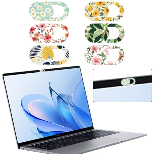 6Pcs 6 Styles Daisy Camera Cover Slide Flowers 0.04 Inch Thin Privacy Guard Accessories, Computer Camera Cover Cute Protector Blocker for Desktop Loptop Tablet Notebook Mini PC Office Use - color: Flowers-2
