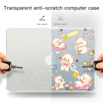 Batianda Premium Clear TPU Case for New MacBook Air 13.6" M5/M4/M3/M2 with Fun Pattern, Ultra-Slim Lightweight Protective Shell with Anti-Yellowing, Scratch Resistance & TPU Keyboard Cover, Cute Puppy - color: Cute Puppy