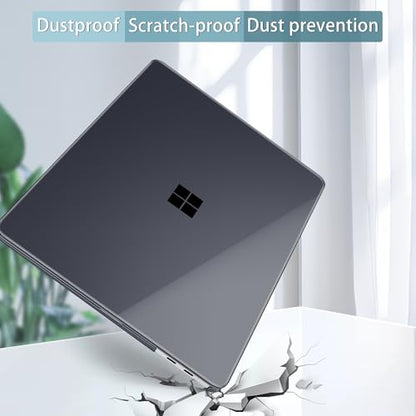 Mektron Clear Case for 2025 Microsoft Surface Laptop Windows 11 Copilot+ PC Surface Laptop 13 Inch Touchscreen Display Cover Fits Model 2095, Crystal Black - color: Crystal Black