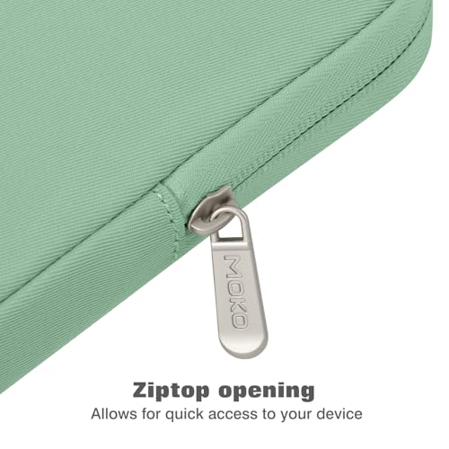 MoKo 9-11 Inch Tablet Sleeve Bag Padded Protetive Carrying Case | Fits New 11inch iPad Air M4, iPad A16 2025, iPad Pro 11 M4, Air 5/4/3, iPad 10/9/8th Gen, Tab S8/S9 11", Bodhi Green - color: Bodhi Green, size: 9-11 inch