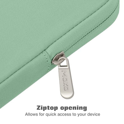 MoKo 7-8 Inch Tablet Sleeve Bag, Polyester Pouch Cover Case Fits iPad mini (A17 Pro) 8.3" 2024, iPad mini 6/5/4/3/2/1, Samsung Galaxy Tab S2 8.0, Tab A 8.0, ZenPad Z8s 7.9, Dark Green - color: Dark Green, size: 7-8 inch