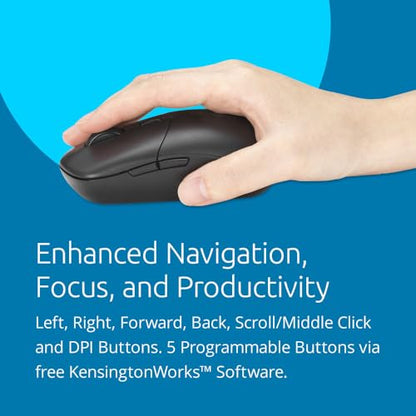 Kensington MY430 EQ Rechargeable Mouse, Multi-Device, Programmable Buttons (K75507WW) - size: Rechargeable Mouse (Programmable)