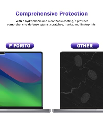 F FORITO 2-Pack Anti Blue Light Matte Screen Protector Compatible with MacBook Air 13.6/13 inch (2026-2022, M5, M4, M3, M2), Eye Protection Blue Light Blocking & Anti Glare Laptop Screen Protector - size: for MacBook Air 13.6 Inch (2022-2025,M4,M3,M2)