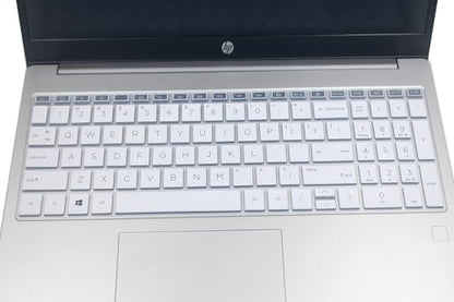 Keyboard Skin Compatible for 15.6" HP Laptop 15-fc 15-fd 15t-fd 15z-fc Series, HP Pavilion 15 15-eg/eh/er 15t-eg200/eg300 15z-eh300 Series, HP Pavilion 17z 17z-cp000 17z-ca200 17-cn 17-cp (White) - color: White