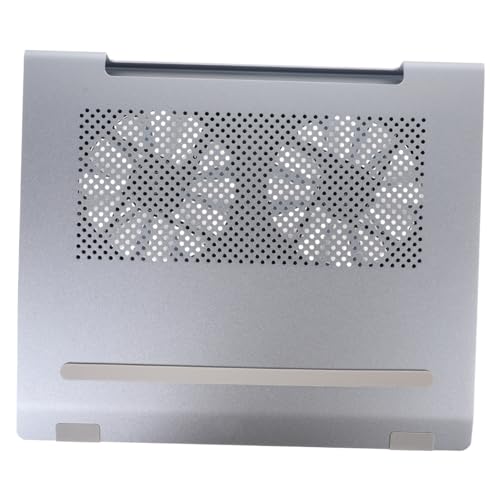 Aluminum Alloy Laptop Cooling Pad with RGB LED Fan, Ventilated Support Stand for Gaming Laptops, USB Powered Cooler Suitable for Portable Use, Gray