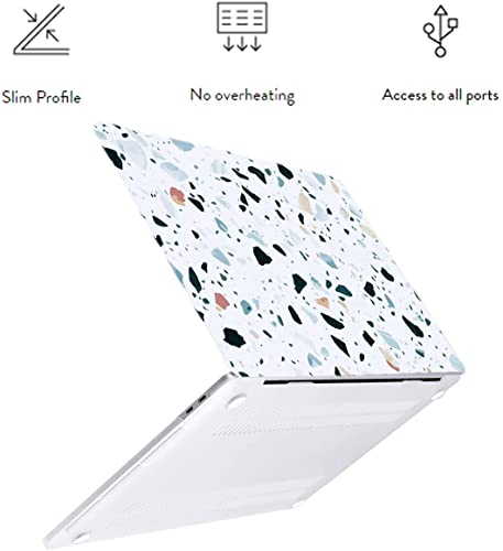 LanBaiLan Compatible with MacBook Air 13 inch Case M5 2026 M4 2025 M3 M2 2024-2022 A3449 A3240 A3113 A2681, 13.6 Plastic Hard Shell Case & Keyboard Cover, Terrazzo Marble - color: Terrazzo Marble