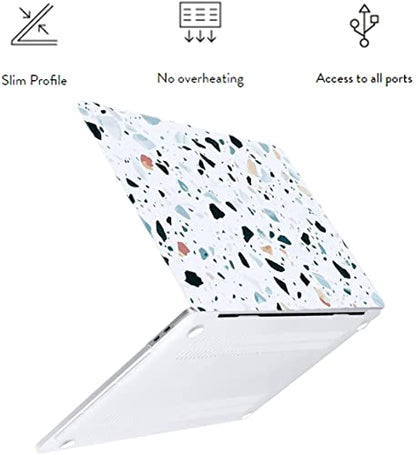 LanBaiLan Compatible with MacBook Air 13 inch Case M5 2026 M4 2025 M3 M2 2024-2022 A3449 A3240 A3113 A2681, 13.6 Plastic Hard Shell Case & Keyboard Cover, Terrazzo Marble - color: Terrazzo Marble
