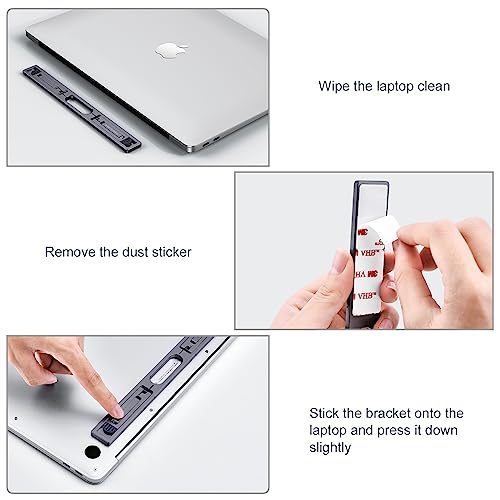 Laptop Risers for Desk, 4 Adjustable Heights Laptop Stand, Keyboard Riser, Ergonomic Laptops Feet for Desk, Compatible with MacBook Air Pro, with Dell, with HP, More 10-15.6” Laptops | Ergonomic Laptop Stand for 10-15.6 Inch MacBook Air Pro，Dell，HP, Keybo