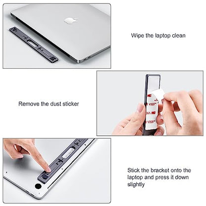 Laptop Risers for Desk, 4 Adjustable Heights Laptop Stand, Keyboard Riser, Ergonomic Laptops Feet for Desk, Compatible with MacBook Air Pro, with Dell, with HP, More 10-15.6” Laptops | Ergonomic Laptop Stand for 10-15.6 Inch MacBook Air Pro，Dell，HP, Keybo