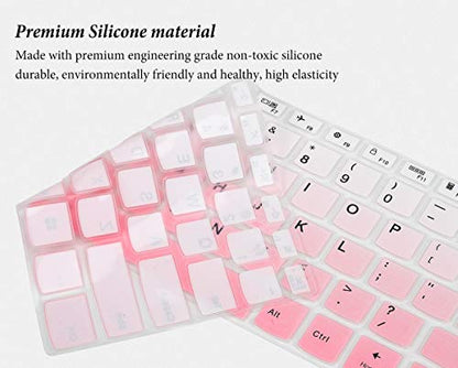 Keyboard Cover for Lenovo Flex 5 14 2-in-1 Laptop, Lenovo Idepad S540 14",Lenovo IdeaPad 5 14 inch, Lenovo Ideapad Flex 5 5i 14/Yoga 7i 5i 14/ThinkBook 14 14S G2 Keyboard Skin-Gradual Pink - color: Gradual Pink