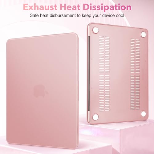 May Chen for MacBook Neo 13 inch Liquid Retina Display ((2026 Release A3404), Slim & Lightweight Protective Case with Screen Protector&Keyboard Cover&Dust Plug, Frosted Blush - color: Frosted Blush