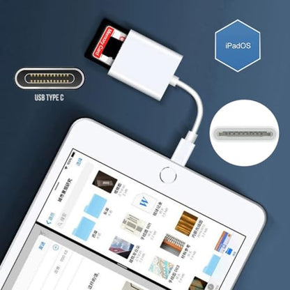 chenyang 2 in 1 USB C to TF Micro SD SDXC SDHC Card Reader Adapter 480Mbps Compatible with Laptop Tablet Phone - style: SD Card 2 IN 1