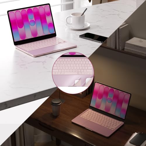 Palm Rest Decal for MacBook Neo Vinyl Skin | Scratch-Resistant with Trackpad Protector,Removable Fingerprint-Resistant Keyboard Edge Skin (Pink) - color: Pink