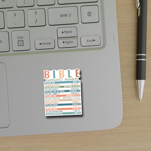 (3Pcs) Bible Emergency Numbers Sticker Christian Inspirational Decals Decorate Books Laptop Phone Water Bottles Kindles Tumbler Waterproof Vinyl Stickers 2,5 x 3 Inch - color: Bible Emergency Numbers
