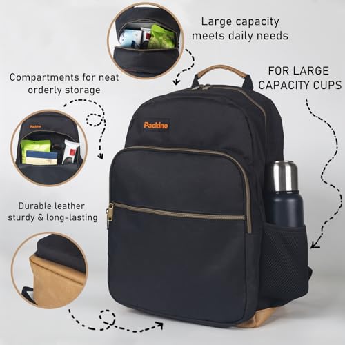 24L Travel Laptop Backpack, Business Anti Theft Slim Sturdy Large Laptops Backpack, Water Resistant College Computer Bag Gift for Men & Women Fits 17 Inch Notebook, Black