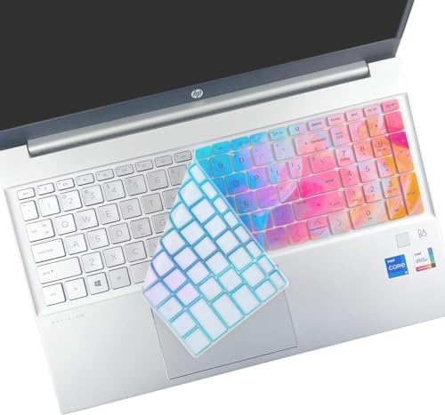 Keyboard Cover for HP Laptop 15.6 17.3 HP Pavilion 15-eg 15-er 17-cn 17-cp 15t-eg200 15-er1047nr 15-er0097nr 15-er1051cl 17-cn2063cl 17-cn2165cl 17-cn3097nr 17t-cn200 17z-cp200 17z-cp300 17-cp0700dx - color: Colorful