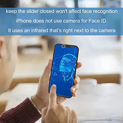 Front Camera Cover Compatible for iPhone 17e /16e /13/13 Mini/13 Pro/13 Pro Max/,Webcam Cover Protect Privacy and Security,Privacy Camera Cover Not A ffect Face ID, 2 Pack-Black - color: Black