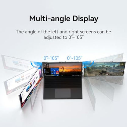 VSDISPLAY 14'' 1920x1200 IPS Laptop Screen Extender Portable Dual Monitor | with Mini H/D USB-C Interfaces,Plug and Play,for 13.3''-16'' Laptops - color: 14'' 1920x1200 LCD
