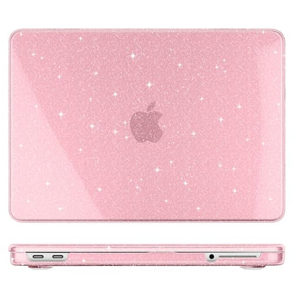 DONGKE Glitter Case for MacBook Neo 13 Inch 2026 (Model A3404 | A18 Pro Chip) | Clear Sparkly Hard Shell Cover with Screen Protector & Keyboard Cover & 2 USB-C Adapters - Bling Pink - color: Bling Pink