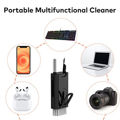 8 in 1 Electronic Cleaning kit - Keyboard Cleaner, Keyboard Cleaning Kit, Laptop Cleaner, Laptop Cleaning Kit, Electronic Cleaner Kit for Laptop/Phone(Give Away a Flannel Cloth) Black