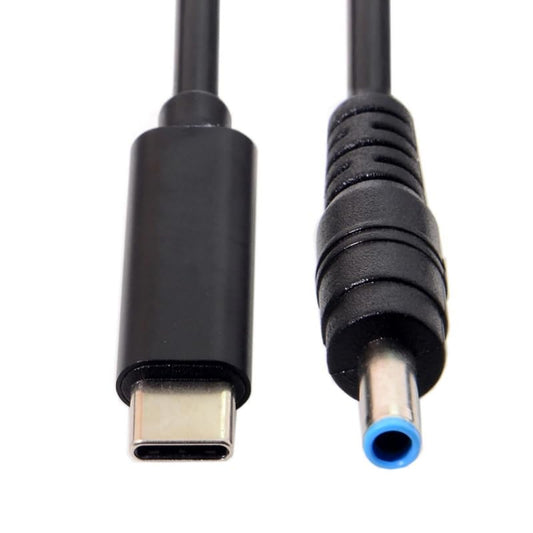 CY Cable Type C USB-C Input Source 65W to DC 4.5x3.0mm Power Charge Cable 19.5V Compatible with Laptop 18-20V - color: Black DC 65W, size: 4.5X3.0mm