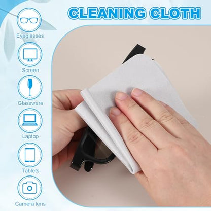 PATIKIL Glasses Cleaning Cloth 6.9" x 5.7", 12 Pcs Microfiber Eyeglasses Cleaner Cloths Soft Suede Wipe Screen for Camera Len Eyeglass Screens Phones Smart Devices, Light Gray - color: Light Gray, size: 6.9" x 5.7"