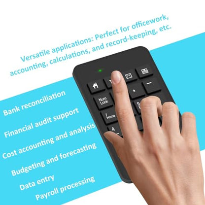 Wireless Number Pad with Battery, Enhanced Efficiency with 23 Keys Numeric Keypad Upgraded Version of 10 key USB Keyboard Financial Accounting Numpad for Laptop, PC, Notebook, Desktop,Surface Pro - style: 2.4GWireless