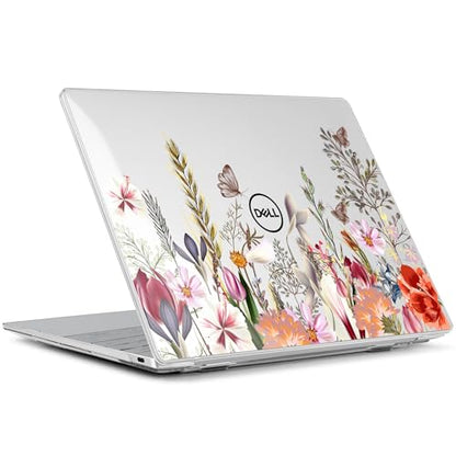 Batianda Cute Whimsical Wildflower Case for Dell XPS 13 Laptop 2024 2025 | Fits Model 9340/9345/9350 13.4" Display, Lightweight Slim Hard Shell Protection for Women and Garden Lovers - color: Flower field