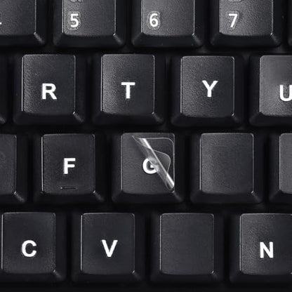 2PCS English Keyboard Letter Stickers - 3D Keyboard Letters Replacement Stickers English for Computer Laptop Desktop Keyboards, Borderless Alphabet Characters, Only Letter Leave on Keypads - color: English Transfer Letter-White