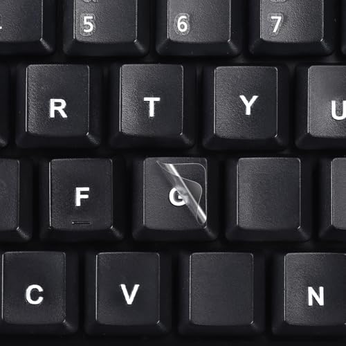 2PCS English Keyboard Letter Stickers - 3D Keyboard Letters Replacement Stickers English for Computer Laptop Desktop Keyboards, Borderless Alphabet Characters, Only Letter Leave on Keypads - color: English Transfer Letter-White