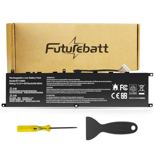 BTY-M6M Battery Replacement for MSI GS66 Stealth 10SD 10SE GE76 Raider 10SF 10SFS 10SGS GE66 Raider 10UE 10UG 10UH 11UE 11UG 11UH WS66 10TK 10TL WE76 11UK 11UM Creator 15 A11UE A11UH A10SD A10SE - size: BTY-M6M