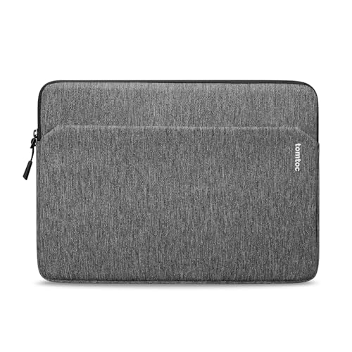 tomtoc Slim Laptop Sleeve Case for 13-inch 2026 New MacBook Air M5/A3449 M4/A3420 M3/A3113 M2/M1, Fits MacBook Neo A18 Pro, Water-Resistant Protective Carrying Case with Accessories Pocket - color: Dark Gray, size: 13-inch for Macbook Air/Pro