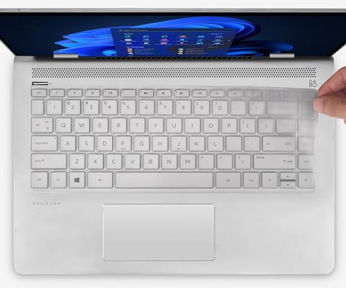 Keyboard Cover for HP 14 Laptop & HP Pavilion x360 14 14-dq 14-fq 14m-ba/cd/dh, HP Ultrabook 14, 14-CF 14-dq0040nr 14-dq0052dx 14-dq0762dx dq0760dx 14-dq5043cl 14-dq0055dx 14-fq1025nr/fq0033dx -Clear - color: Clear