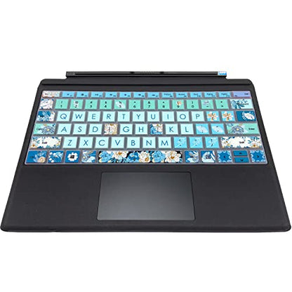 Silicon Keyboard Cover Skin for Microsoft Surface Pro 7/6/5,2019,2018,2017 Keyboard,US Layout,Peony - color: Peony