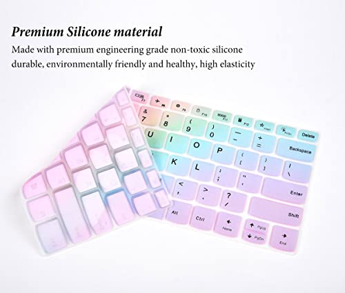 Keyboard Cover for Lenovo Flex 5/IdeaPad 5 14",Lenovo IdeaPad Flex 5i 14"/Slim 7 9/Yoga 5i 7i/Yoga 9 7 Pro/Slim 7 pro x Keyboard Skin, ThinkBook 14 14s/Yoga Pro 14s Protector - color: Gradient Yellow Green