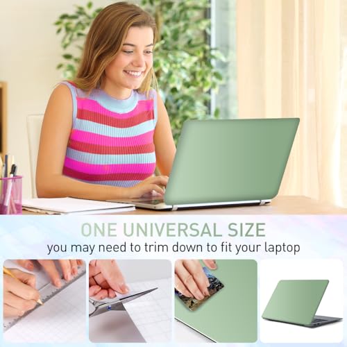 15-15.6 inches Netbook Laptop Skin Sticker Decal Reusable Cover Protector for 11.6 12 13 13.3 14 15 15.4 Notebook Chromebook Easy to Apply and Remove, Scratch-Resistant Waterproof I Pale Bean Green - color: Pale Bean Green