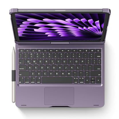 Keyboard Case iPad 10th 11th, Pro 11, Air 11" (M2-M4), (5th 4th Gen) Purple | Pekarejue 360° Rotatable, Trackpad, Backlit, Pencil Holder, Fit iPad A16, Air 11/10.9 inch, Pro 11" (1st-4th Gen, 2022-2018) - color: Metallic Purple, size: iPad 11th/10th Gen,A