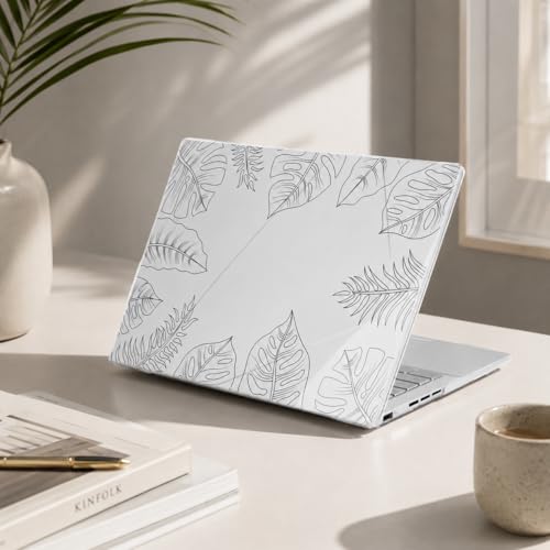 Batianda for ASUS Zenbook 14 OLED Case (UX3405 / UM3406) 2024 2025 Release, Slim Plastic Hard Shell Protective Cover with Artistic Designs, Ultra-Thin Lightweight Laptop Case, Leaves - color: Leaves