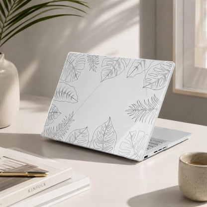 Batianda for ASUS Zenbook 14 OLED Case (UX3405 / UM3406) 2024 2025 Release, Slim Plastic Hard Shell Protective Cover with Artistic Designs, Ultra-Thin Lightweight Laptop Case, Leaves - color: Leaves