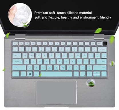 Keyboard Cover for Dell Latitude 3440 5440 5430 5431 5420 14", Dell Latitude 14" 7440 7430 7420 7410, Dell Latitude 14" 9420 9430, Dell Latitude 9520 9510 7520 15.6" 2023 2022 Keyboard Skin,Ombre Mint - color: Ombre Mint