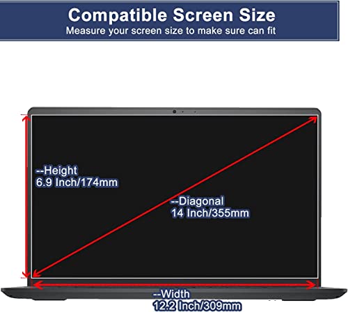 Anti Blue Light Glare Screen Protector for 14" Lenovo IdeaPad 1 1i 3 3i 14", Lenovo V14 Gen 5/4/3/2/1 14", IdeaPad Slim 3 3i 14"/IdeaPad 5 14" Chromebook, Eye Protection (Size: 309x174mm/ W x H) - size: 14 Inch