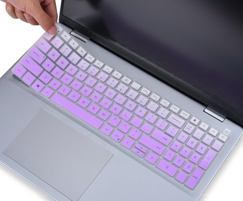 Keyboard Cover Skin for 2025 Dell 16 Plus Laptop DB16250, Dell 16 Plus 2-in-1 Laptops DB16255 DB06250, Dell 16 Laptop DC16250 DC16251, Dell Inspiron 16 5640 5645 Keyboard Skin Protector, Ombre Purple - color: Ombre Purple