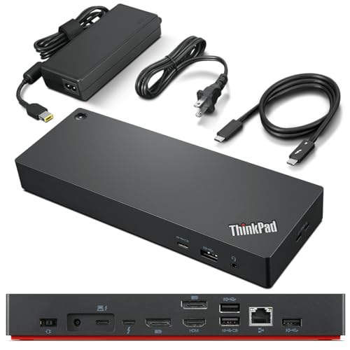 Lenovo ThinkPad Universal Thunderbolt 4 Dock | 4 Displays | 100W Charge | Thunderbolt 4 connectivity Supports up to four 4K displays 100W dynamic power delivery 11 multi-functional ports