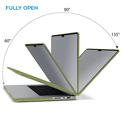 IBENZER Compatible with MacBook Pro 14 Inch Case 2026 2025 2024 2023 2022 M5 M4 M3 M2 M1 A3434 A3112 A3185 A3401 A2918 A2992 A2779 A2442 Mac Pro/Max,HardShellCase&KeyboardCover,Macha,T14MOGN+1 - color: Macha Green, size: For Macbook Pro 14" with Touch ID
