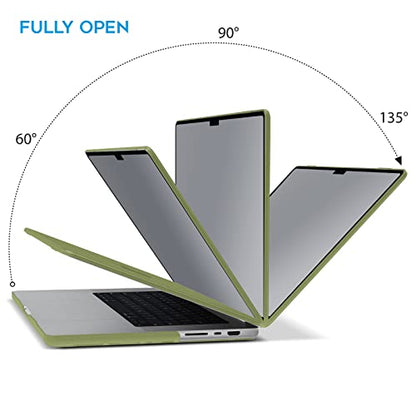 IBENZER Compatible with MacBook Pro 14 Inch Case 2026 2025 2024 2023 2022 M5 M4 M3 M2 M1 A3434 A3112 A3185 A3401 A2918 A2992 A2779 A2442 Mac Pro/Max,HardShellCase&KeyboardCover,Macha,T14MOGN+1 - color: Macha Green, size: For Macbook Pro 14" with Touch ID